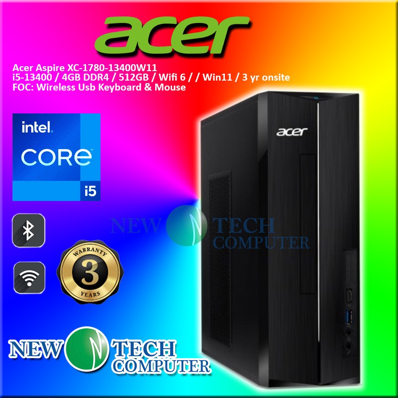 PC Acer Desktop Aspire XC178013400w11 / XC178013400w11a / XC1780