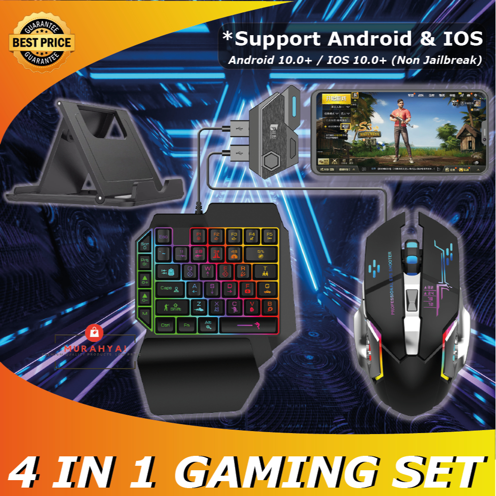 4 in 1 GAMING MOUSE AND KEYBOARD Converter PUBG controller MOBILE ...