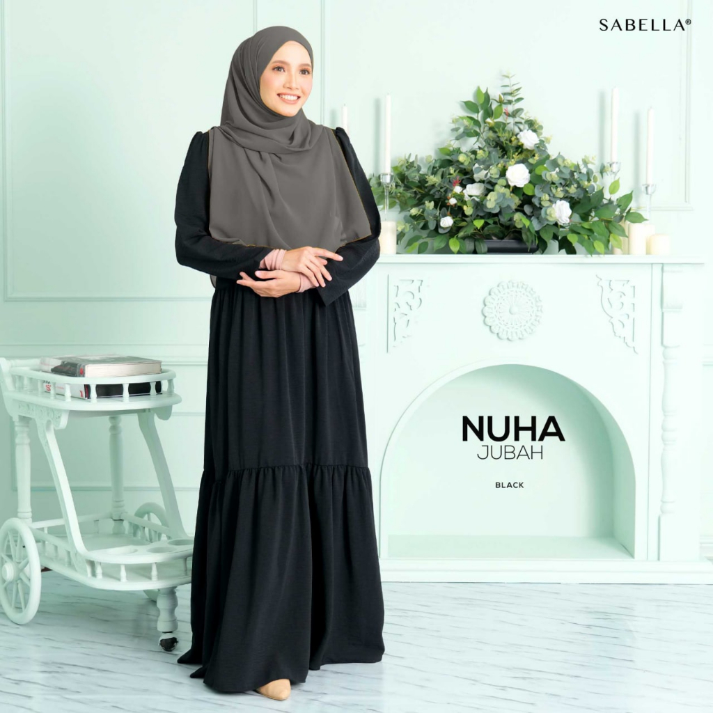 Sabella Nuha Jubah Breastfeed Zip Ready Stock Shopee Malaysia