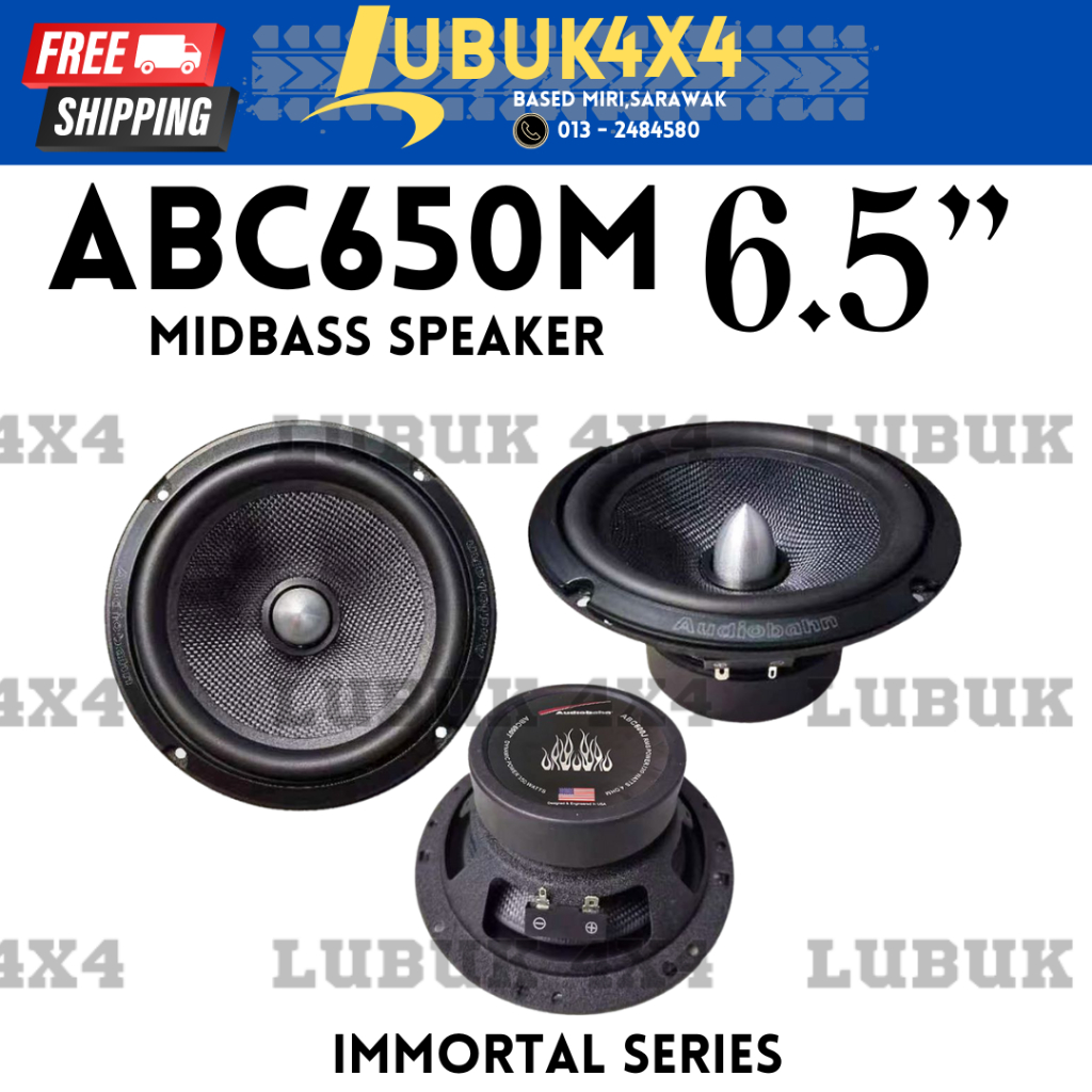[ABC650M] Audiobahn Immortal Series 6.5 Inch Midbass Speaker Shopee