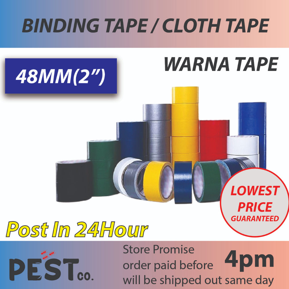 WARNA/Cloth Tape/ Binding Tape x 6m/ 7y / 2'' BINDING TAPE / 布胶带 *A ...