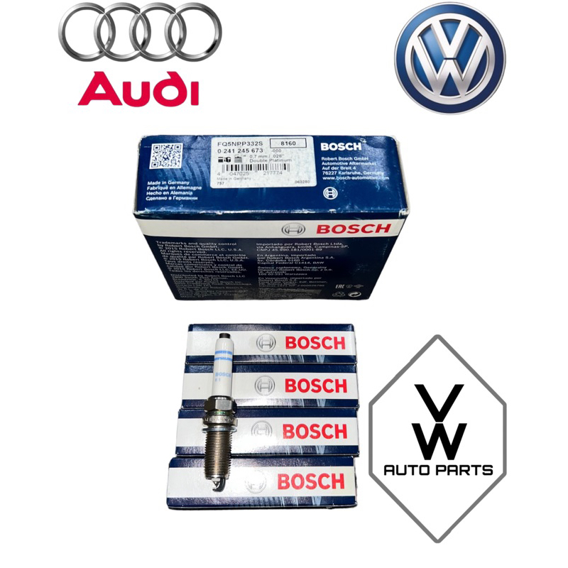 ( 100 BOSCH ) SPARK PLUG FOR VOLKSWAGEN GOLF GTI MK7 PASSAT B8 AUDI A4
