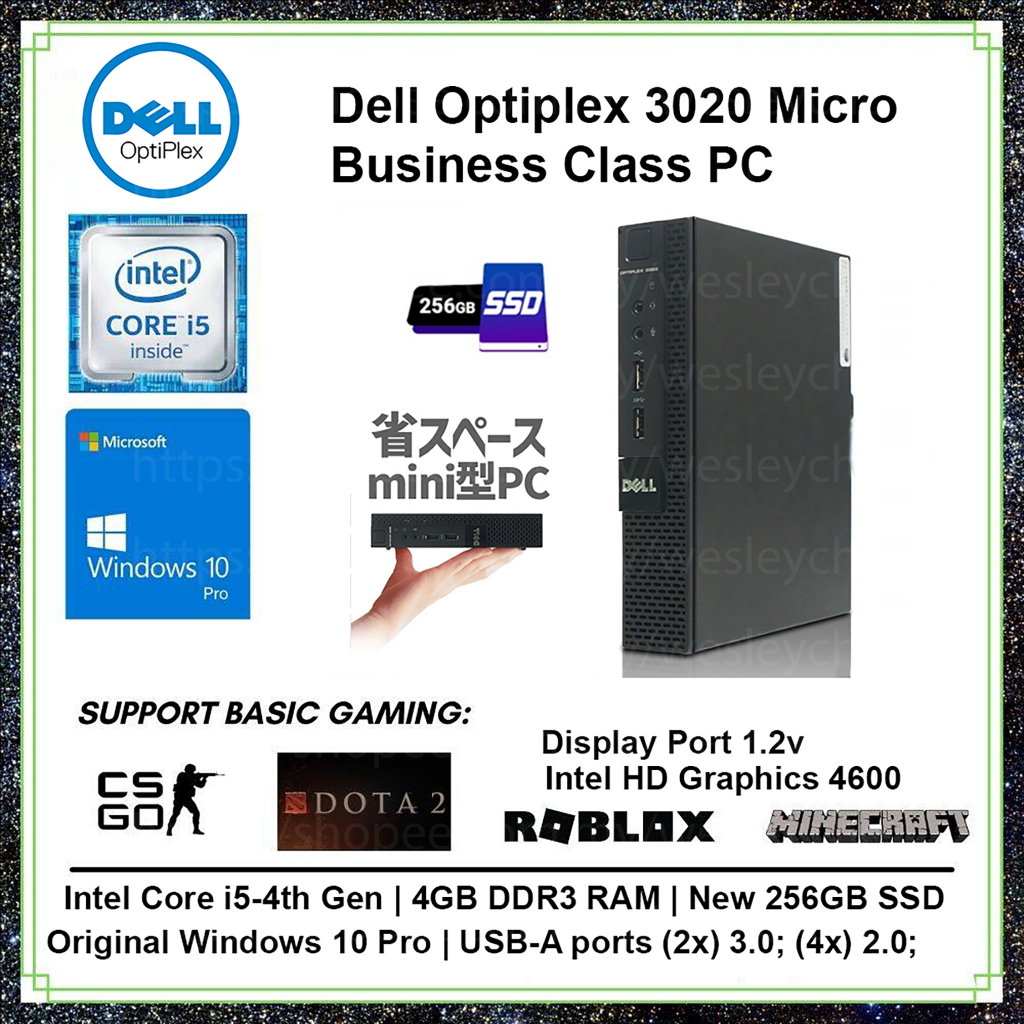Dell Optiplex 3020m Micro PC Desktop Intel Core i54th Gen Gaming