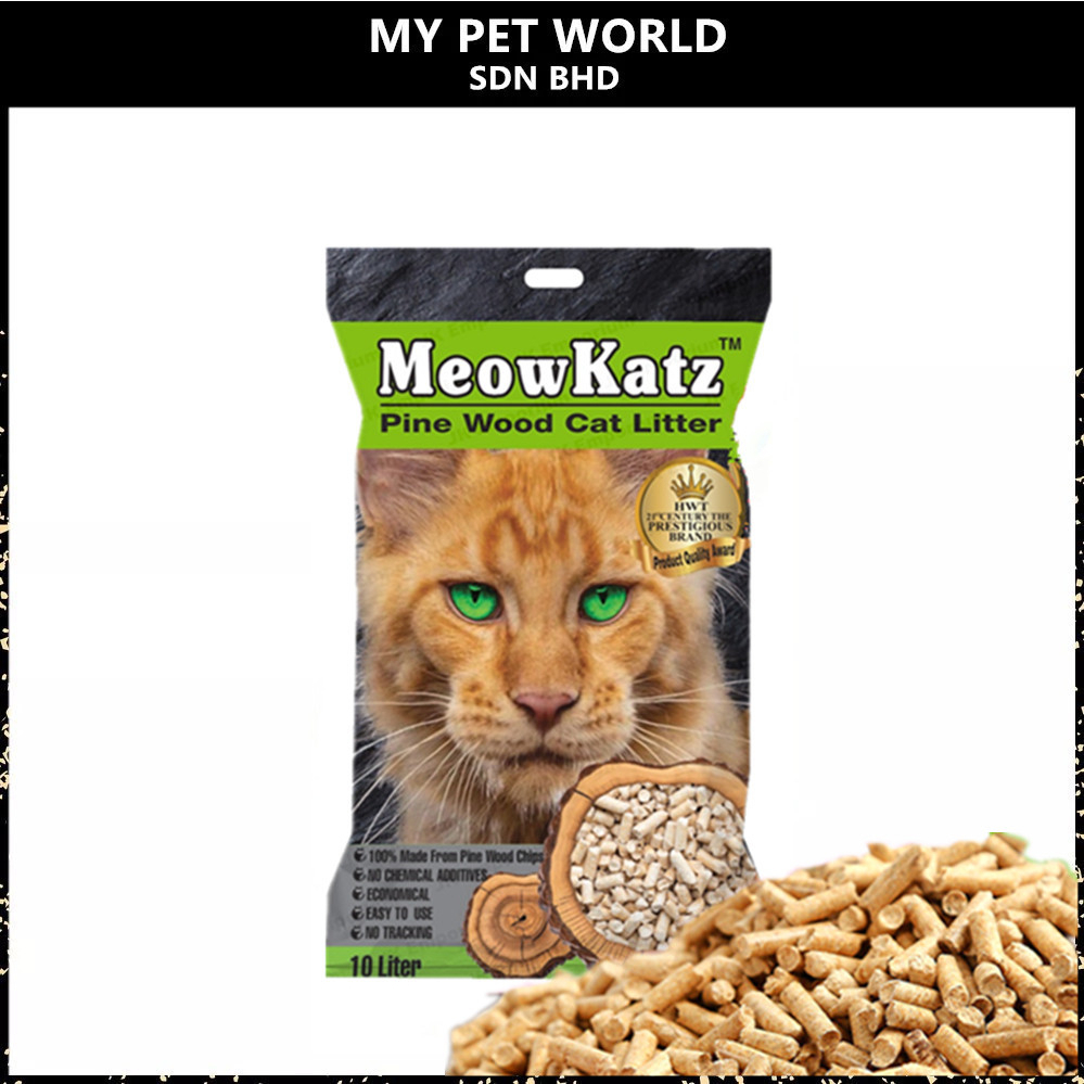MeowKatz Natural Pine Wood Cat Litter 10L Meow Katz Coziecat Shopee