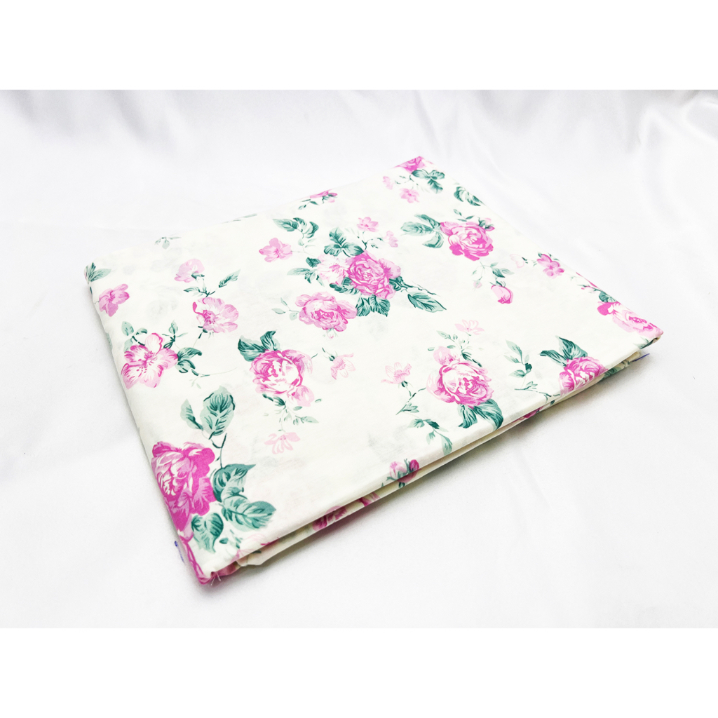 [READY STOCK] Kain Pasang Cotton English Bunga Rose Flower Design ...