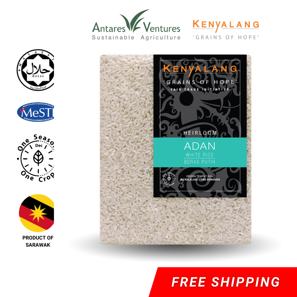 Kenyalang Heirloom Adan White Rice 1kg | Shopee Malaysia