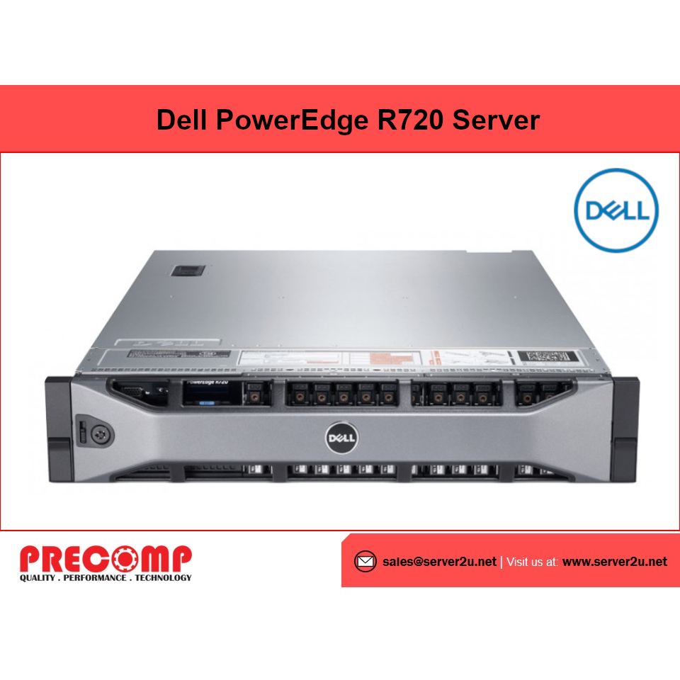 (Refurbished) Dell PowerEdge R720 CTO Server (2xE52650.32GB.3x480GB ...