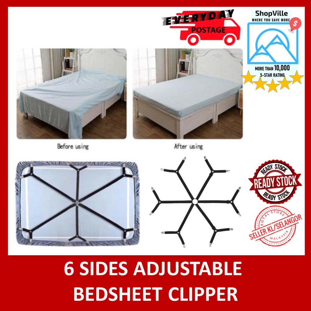 Bed Clip Mattress Holder 6 sides adjustable Bed Sheet Clip Holder Bed