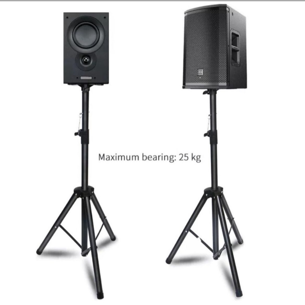 Tripod Speaker Stand / Heavy Duty Adjustable Metal Foldable Tripod PA