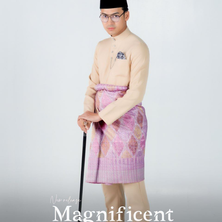 Baju Melayu Light Nude Magnificent Elrah Exclusive Shopee Malaysia