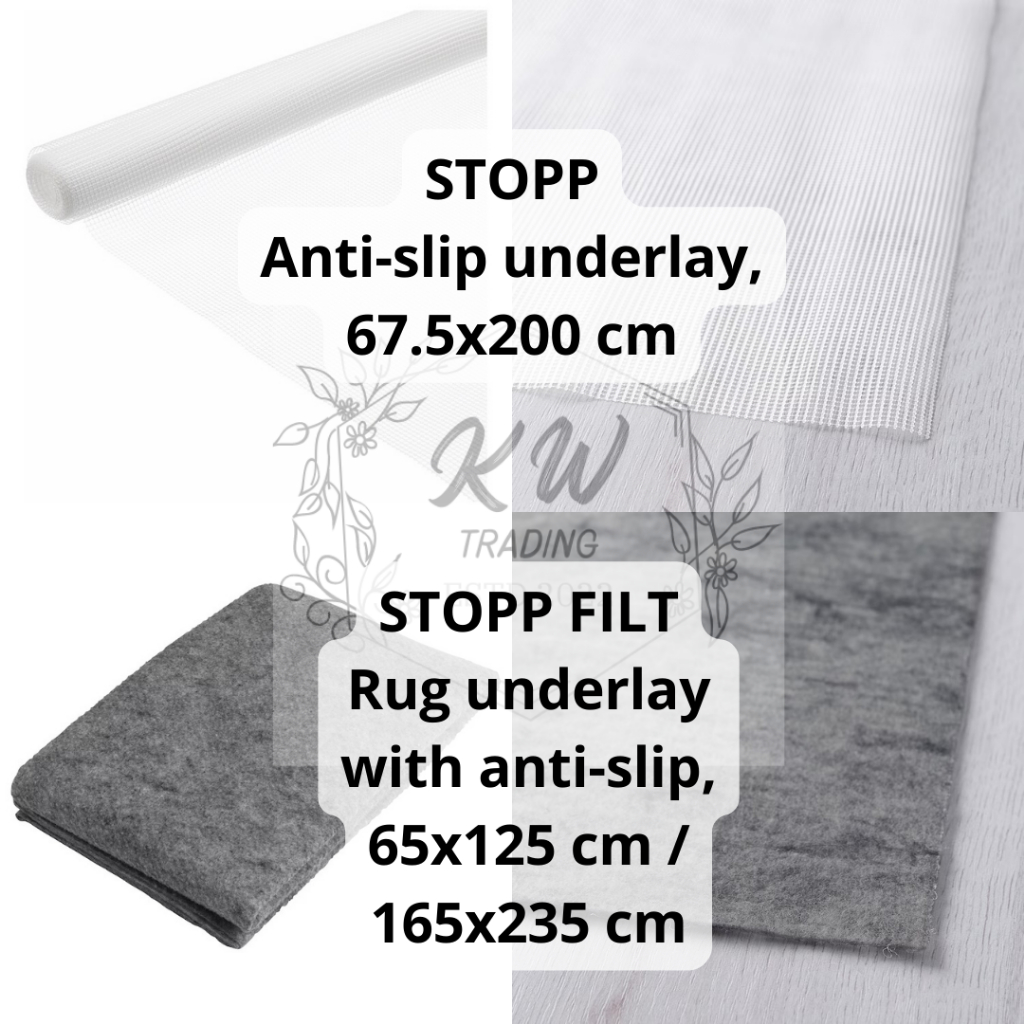 IKEA STOPP Antislip underlay, 67.5x200 cm / STOPP FILT Rug underlay with antislip, 65x125 cm