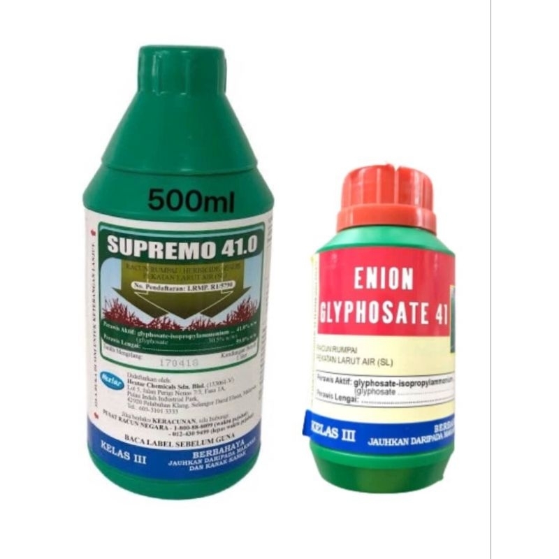 Supremo 41 0 500ml And Enion Glyphosate 250ml Herbicide For Grassland