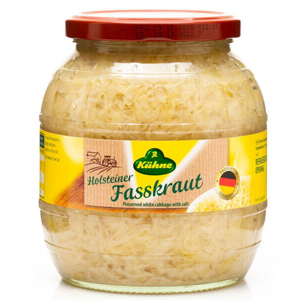 Kuhne Holsteiner Fasskraut Sauerkraut, 810g (Germany) (Assorted