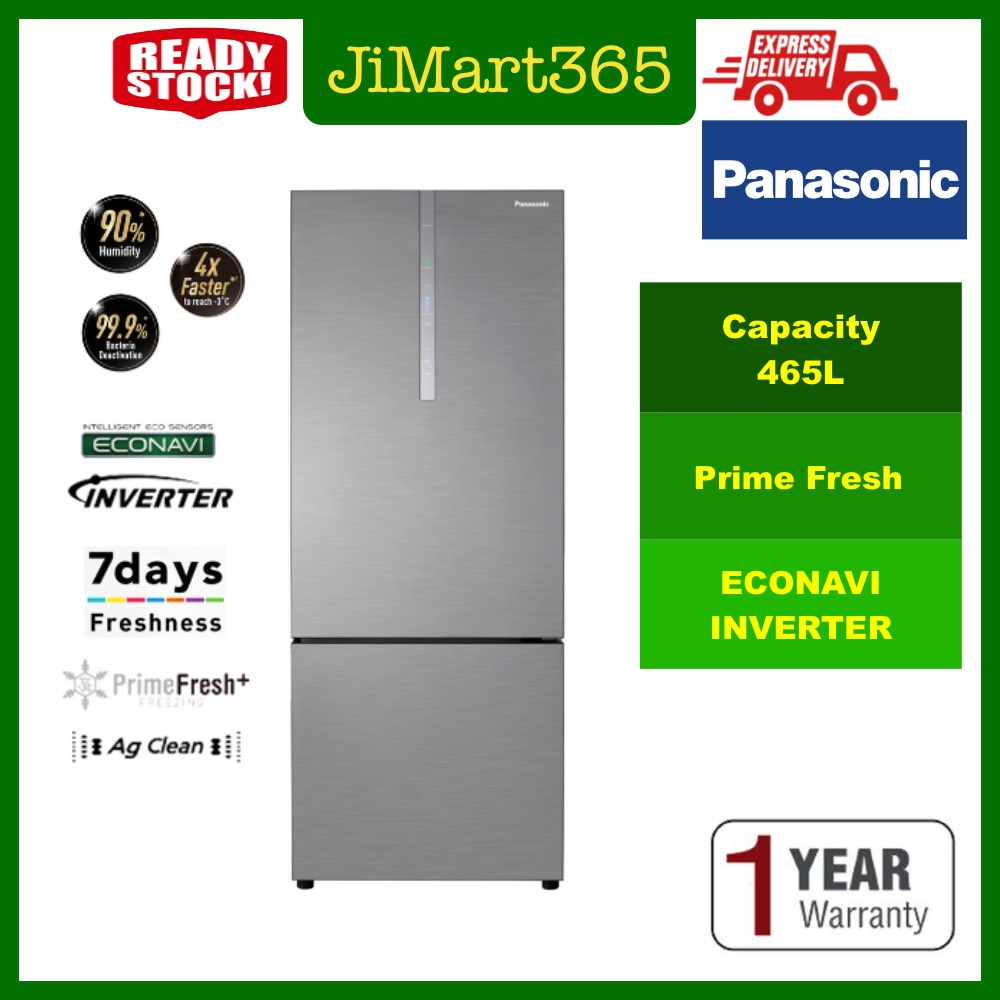 Panasonic 465L Fridge 2door Bottom Freezer Refrigerator NRBX471CPSM