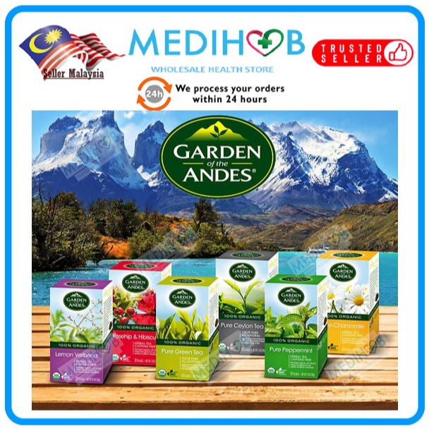 [100 Organic Tea] Garden Of The Andes Tea Bags 20 Bags [variety Flavour] Shopee Malaysia