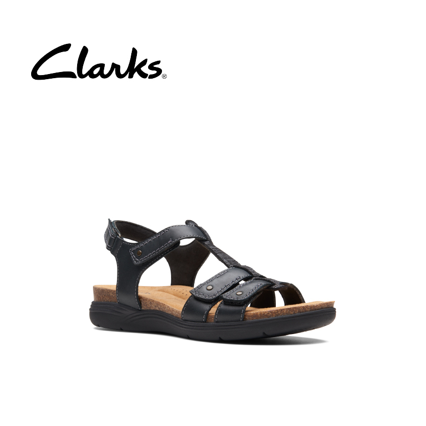 Clarks ladies clearance black sandals