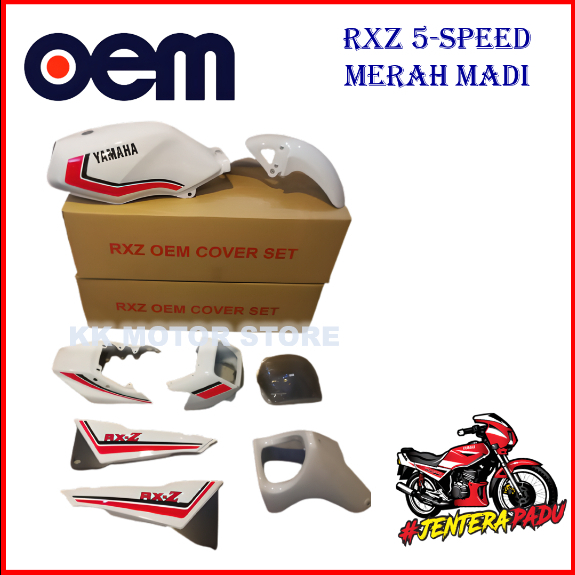 (100% OEM !!!) COVERSET RXZ 5-SPEED OEM MERAH MADI (FULL TANAM ...