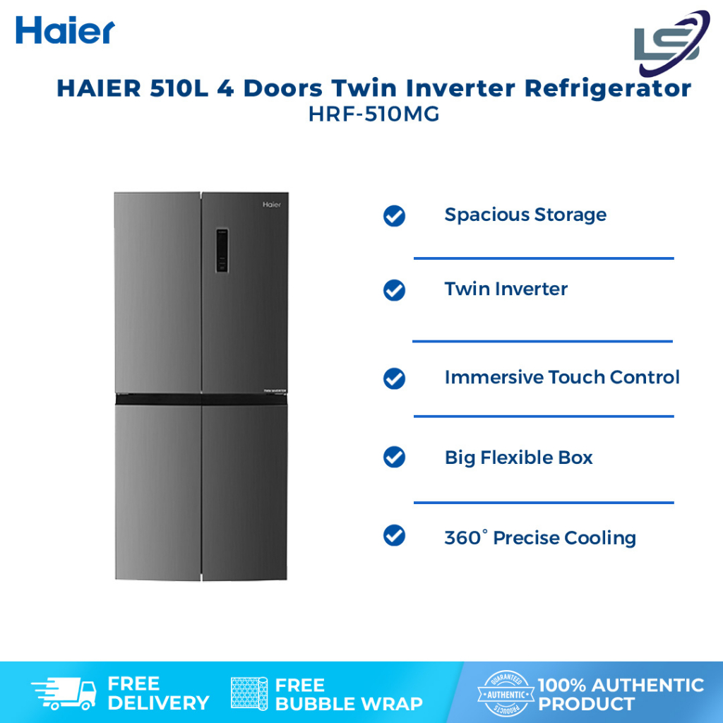 HAIER 510L 4 Doors Twin Inverter Refrigerator HRF510MG No Frost