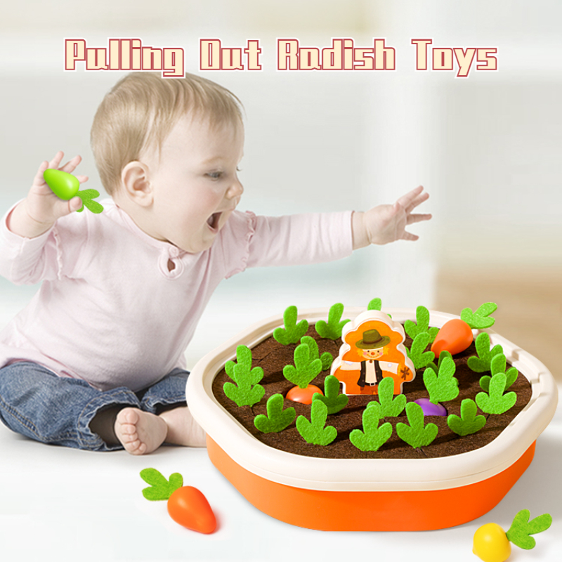 Pull Carrot Toy Vegetable Garden Toys Memory Game Harvest Carrot Game