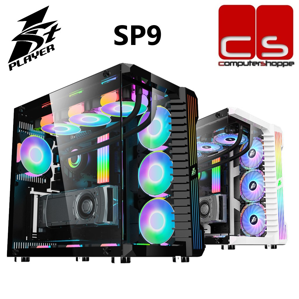 1STPLAYER STEAM PUNK SP9 ATX Gaming PC Case - Black/White | Shopee Malaysia