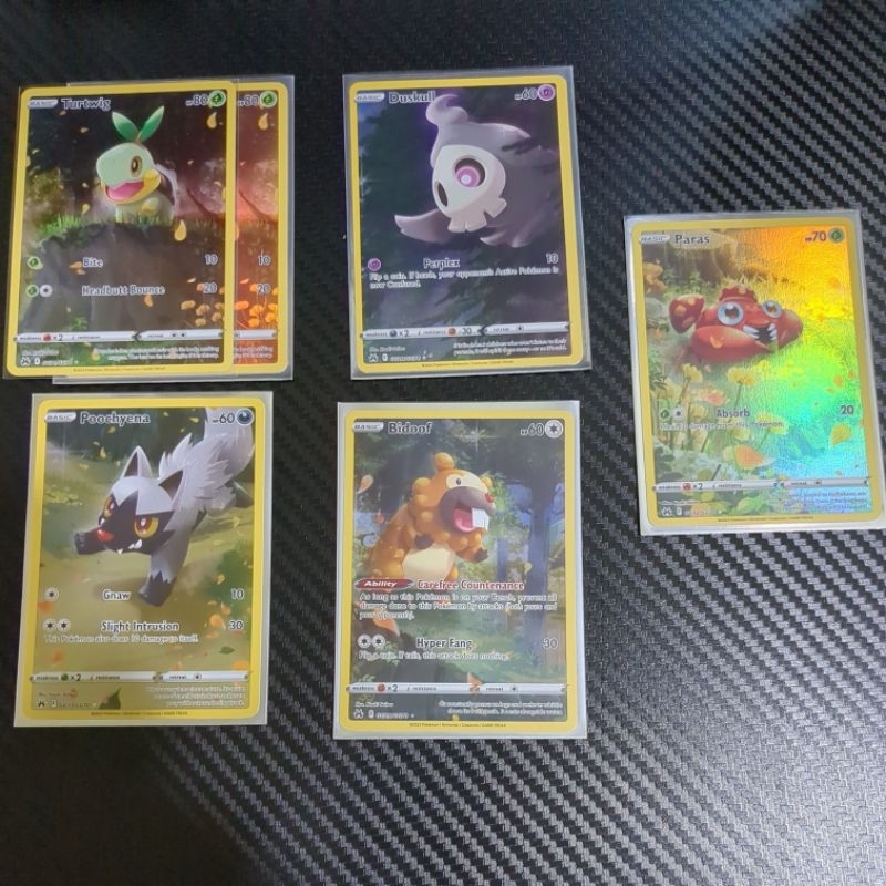 PTCG Crown Zenith Turtwig / Duskull / Paras / Poochyena / Bidoof ...