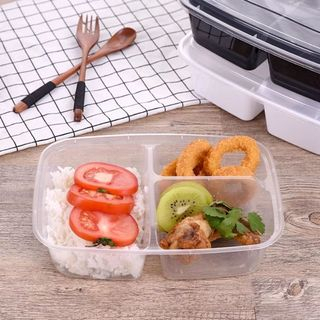 AR - (10 Pcs) Microwave Save Plastic Tapau Box |Compartment Lunch Box ...