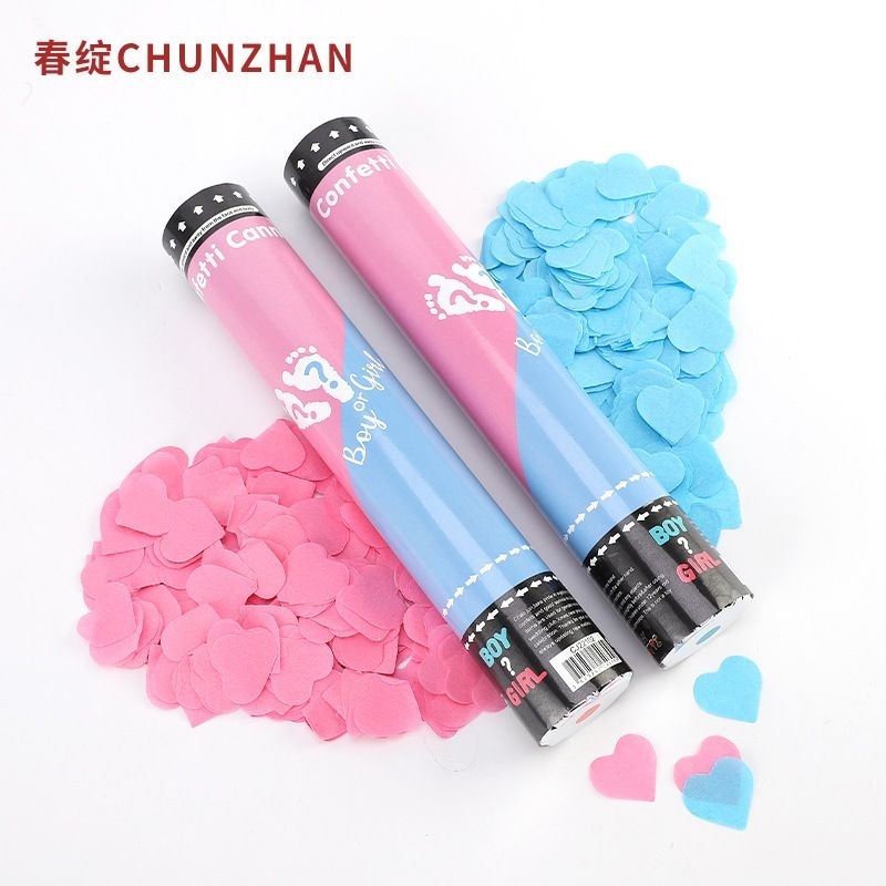Ready Stock! Hand Twist Gender Reveal Popper Boy or Girl 30cm Confetti