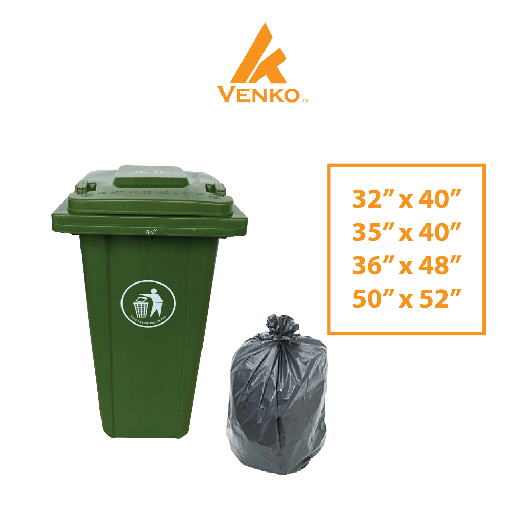 Black Heavy Duty Garbage Bag / Large Rubbish Bag / Big Trash Bag