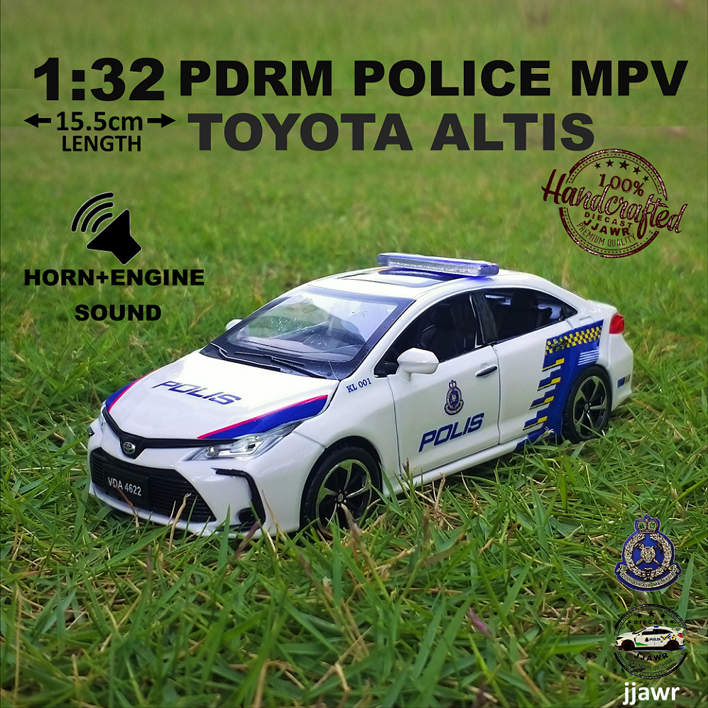 KERETA POLIS ALTIS 1:32 Toyota Corolla Altis MPV PDRM Polis Diraja ...