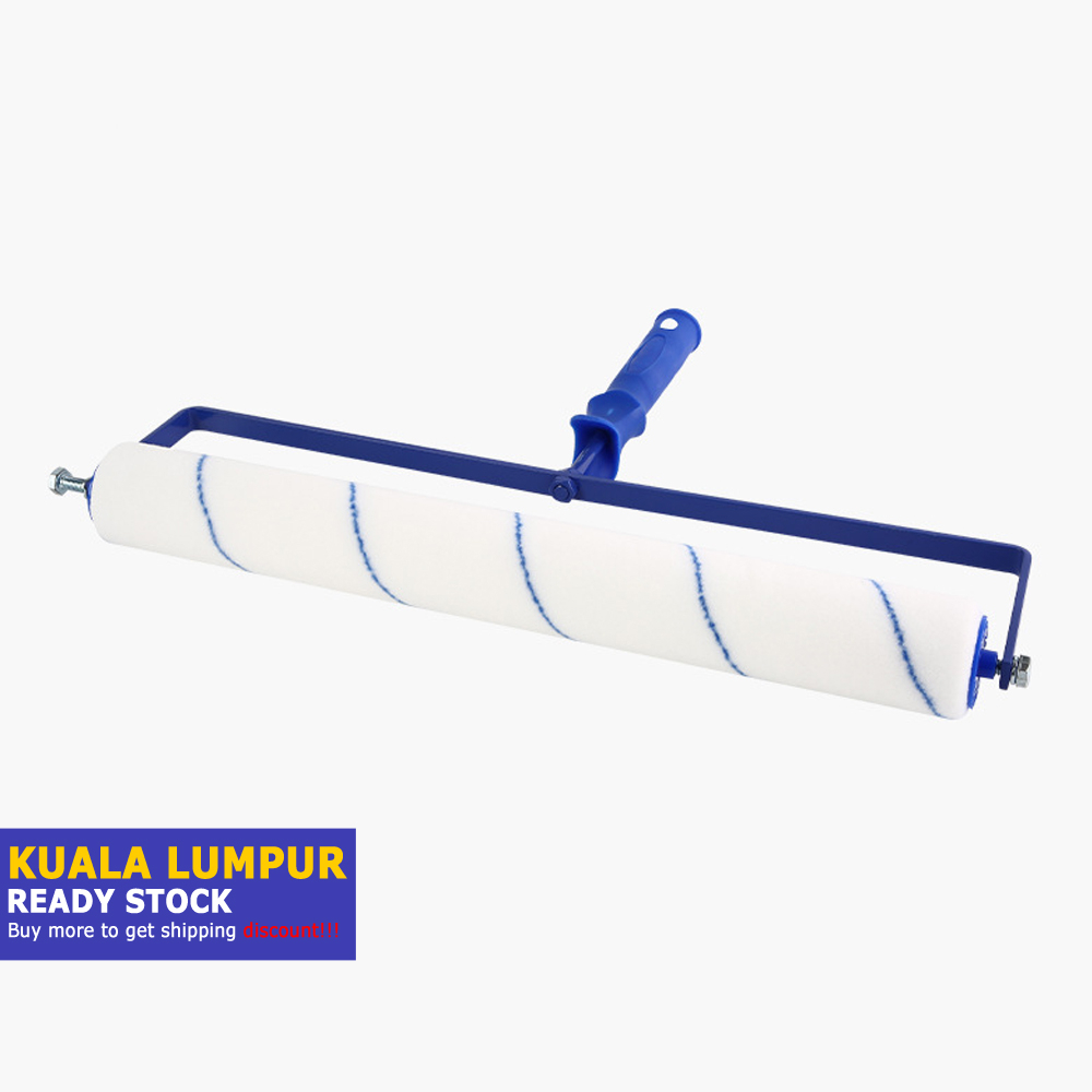 Set of 18" Fix Handle + White Blue 8mm Nap roller for Floor Finish (Oil