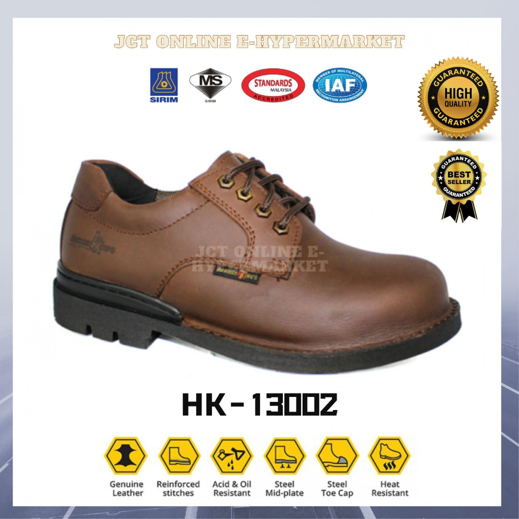 🔥Ready Stock🔥Hammer Kings Safety Shoes Low Cut Laceup Steel Toe Cap