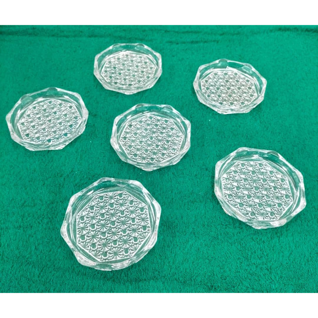 Pelapik Gelas Cawan Glass Coaster 6pcs Shopee Malaysia