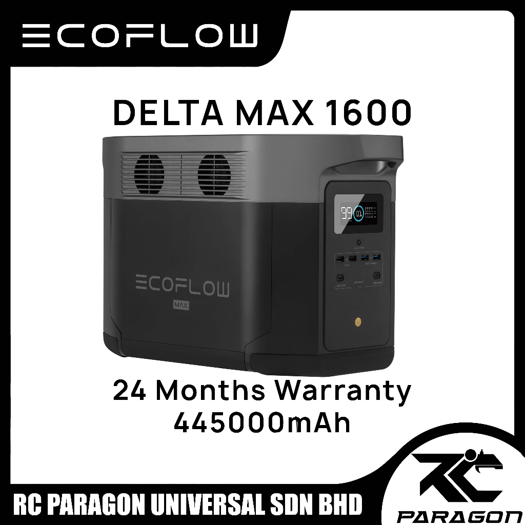 EcoFlow Delta Max 1600 Portable Power Station 2400W (Peak 5000W) 1260Wh ...
