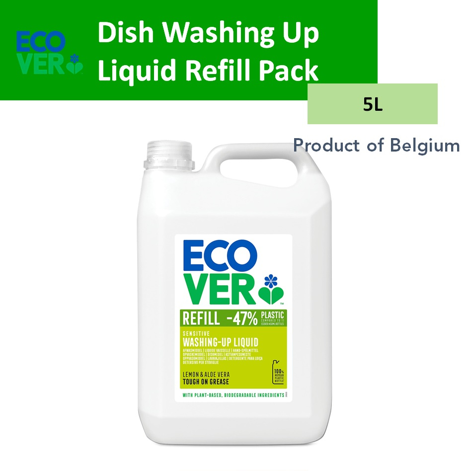 Ecover WashingUp Liquid Lemon & Aloe Vera 5L (refill pack) Shopee