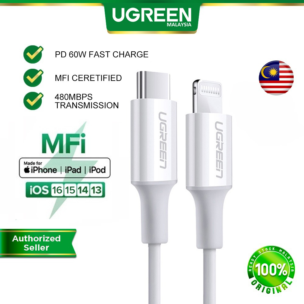 Ugreen MFI Certified Lightning to USB-C/Type-C