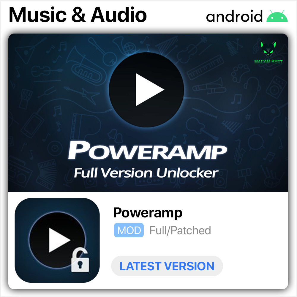Poweramp 🔥 Latest 2024 🔥 Lifetime Premium Android APP Music & Audio