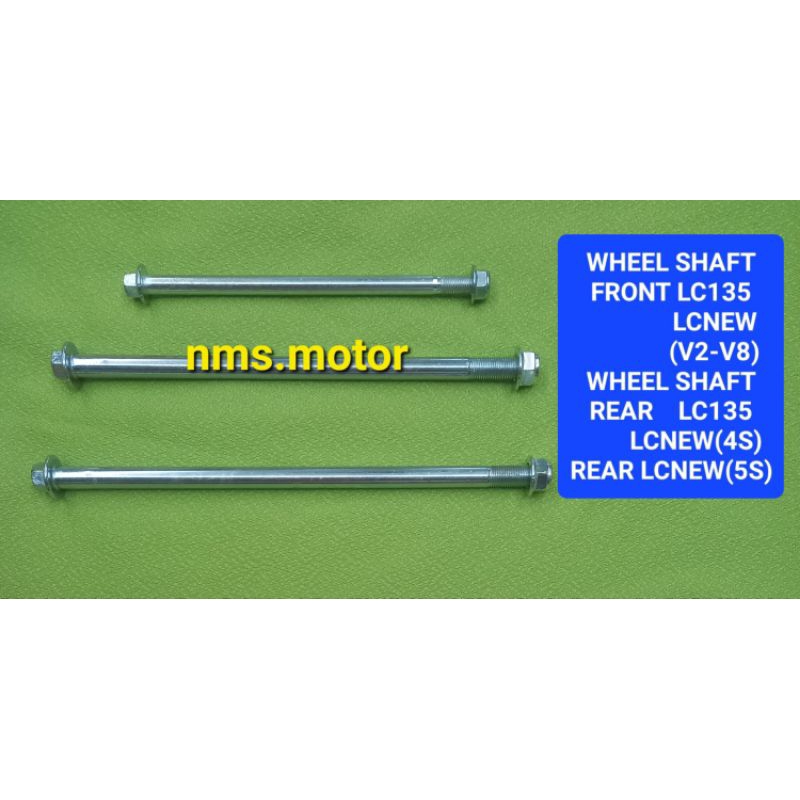 FRONT WHEEL SHAFT/SHAFT DEPAN LC135/LCNEW V2V8/REAR WHEEL SHAFT/SHAFT