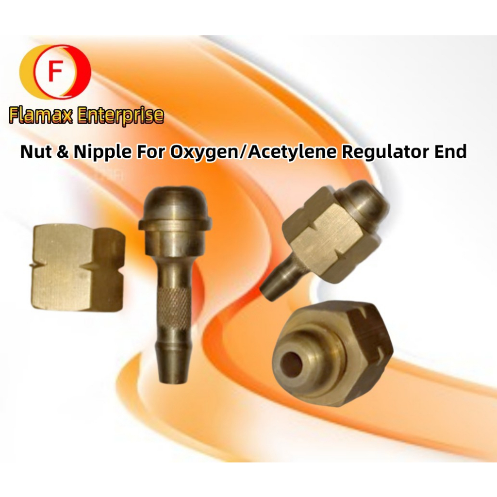 Nut & Nipple For Oxygen/Acetylene Regulator End | Shopee Malaysia