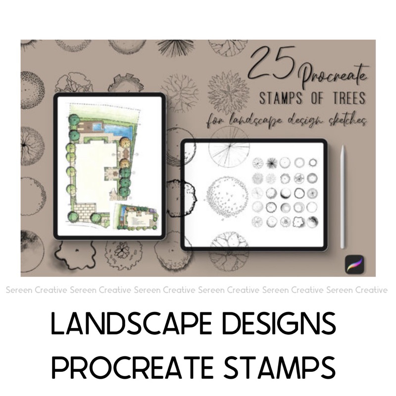 P259 Procreate Stamps for Landscape Designers | Shopee Malaysia