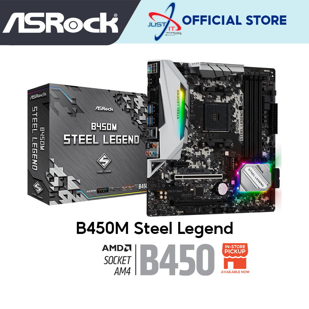 Asrock B450M Steel Legend Am4 Gaming Motherboard Combo Deal RYZEN 3
