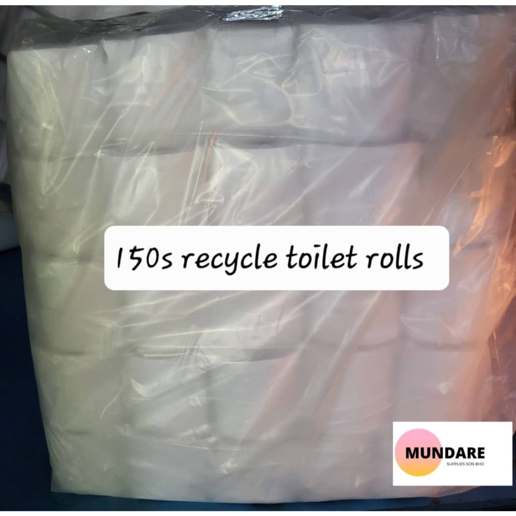 100 rolls Recycle Toilet Tissue 150s (50g per roll)Ready Stock Shopee