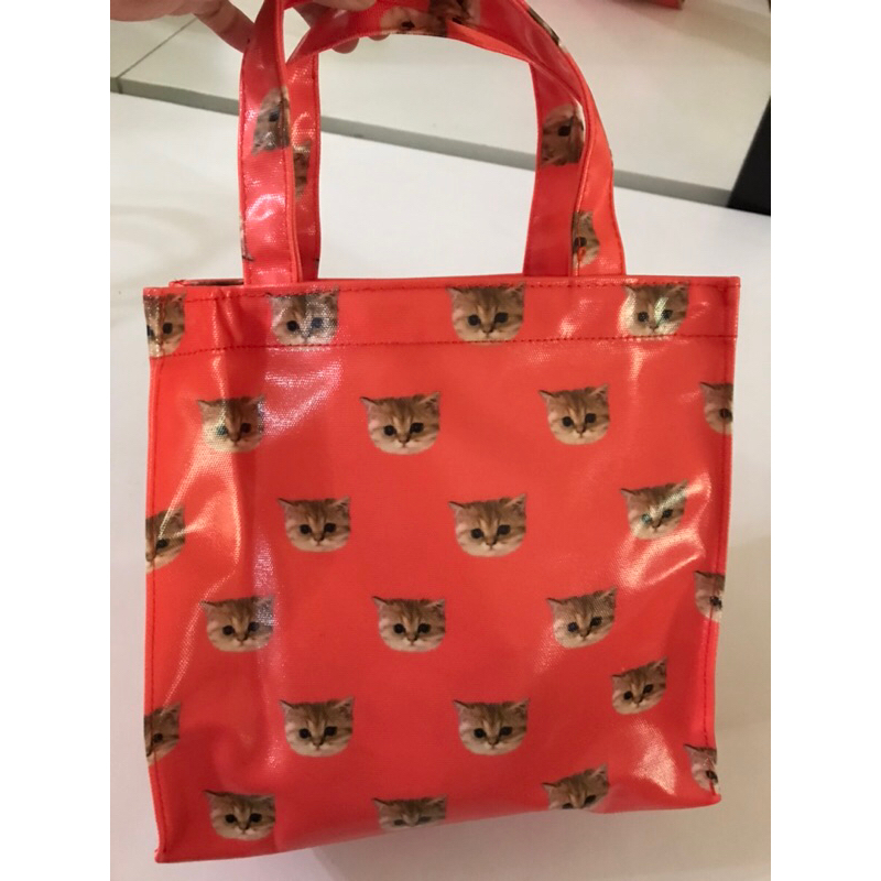 Ready stock Harrods Cats pvc tote factory outlet without label