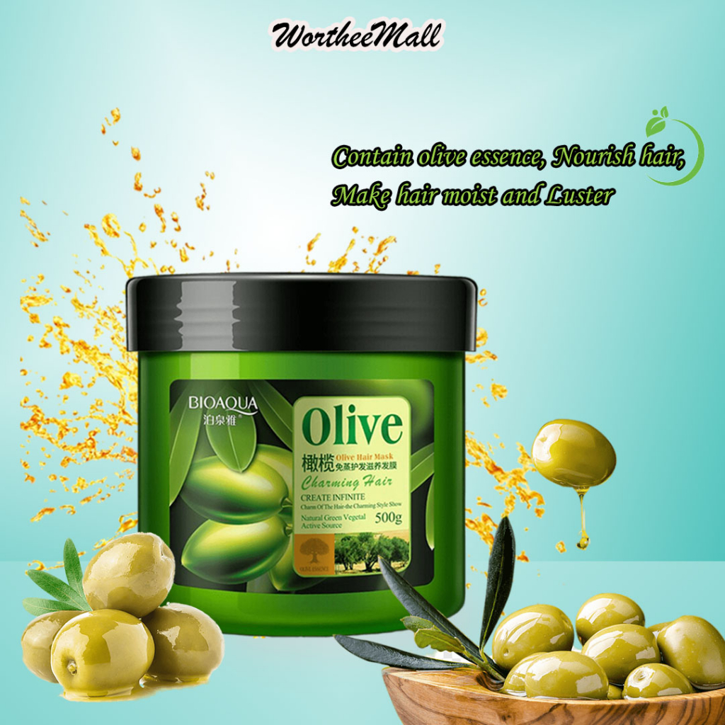 BIOAQUA Olive Hair Mask Hair Repair Treatment 500g Shopee Malaysia