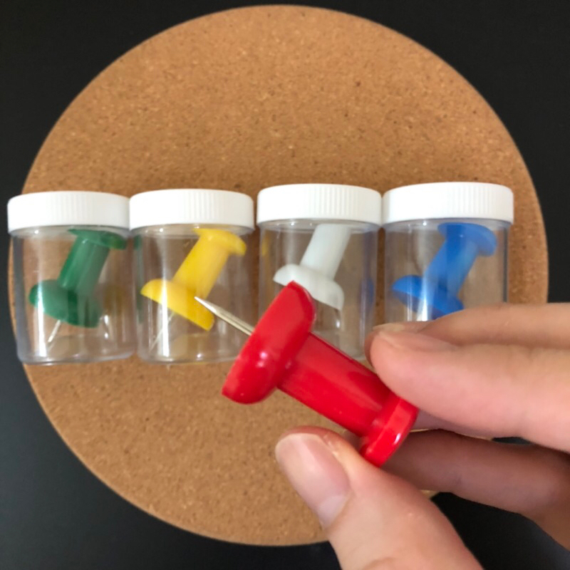 Jumbo/ Big/ Large Push Pin/ Thumb Tack (Random Color) - Fine Motor ...