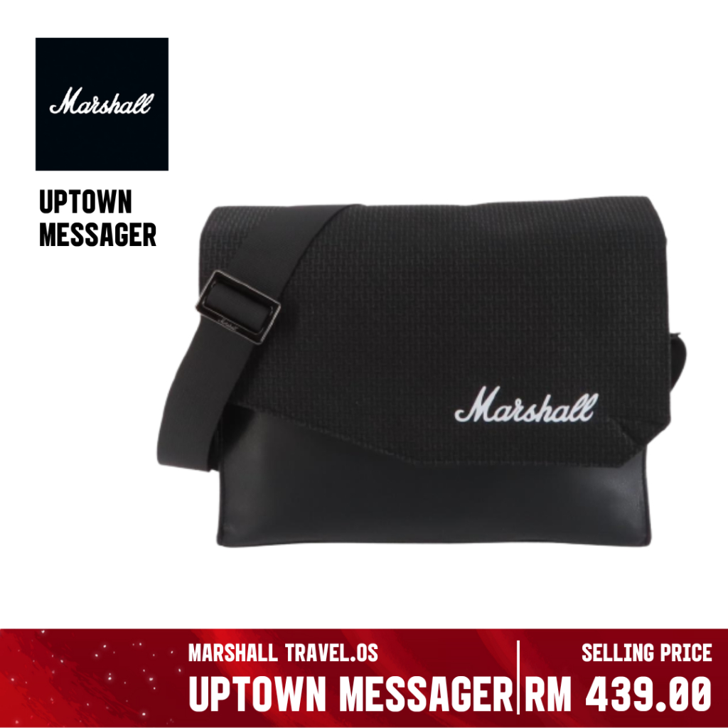 Marshall Uptown Satchel Crossbody Bag Black Shopee Malaysia
