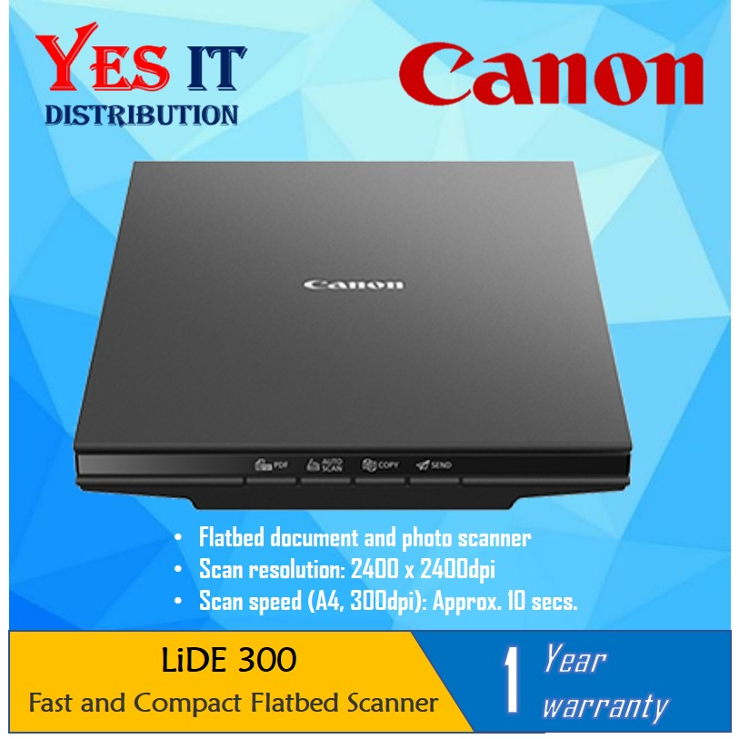 Canon Lide 300 Lide 400 Fast And Compact Flatbed Document And Photo Scanner Black Shopee 9486