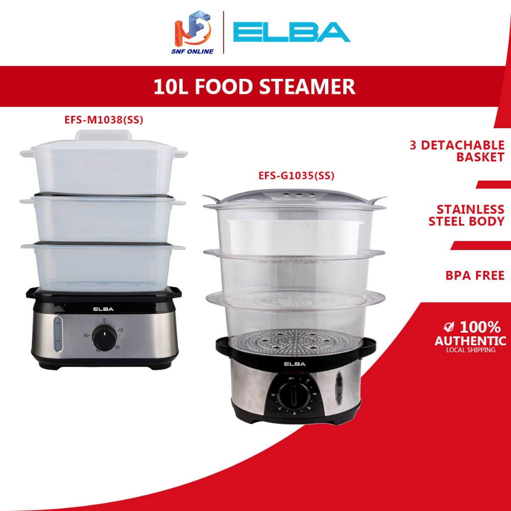 Elba Food Steamer (10 L) EFSG1035(SS) EFSM1038(SS) Shopee Malaysia