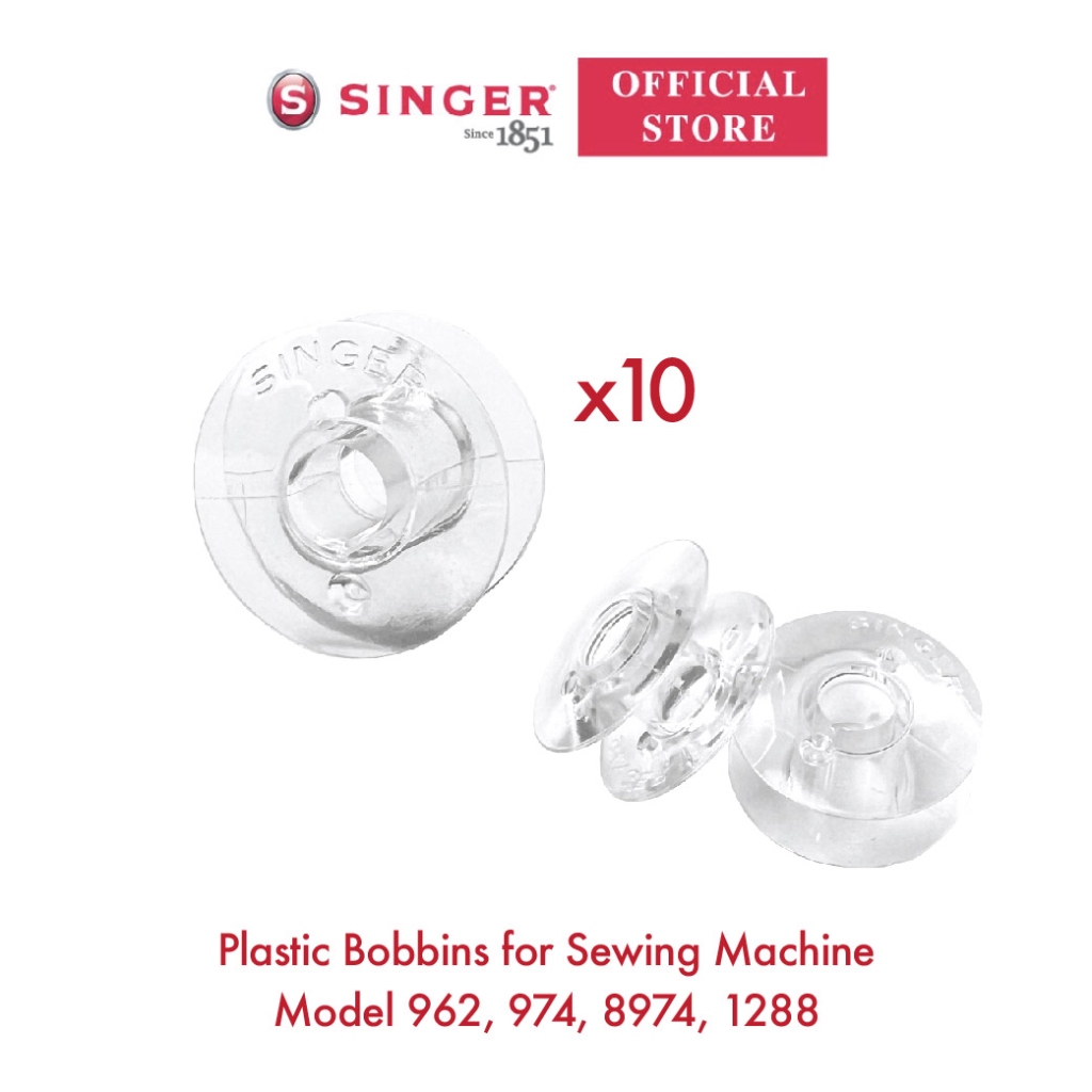 Singer Plastic Bobbins in Pack for Sewing Machine Model 962,974, 8974