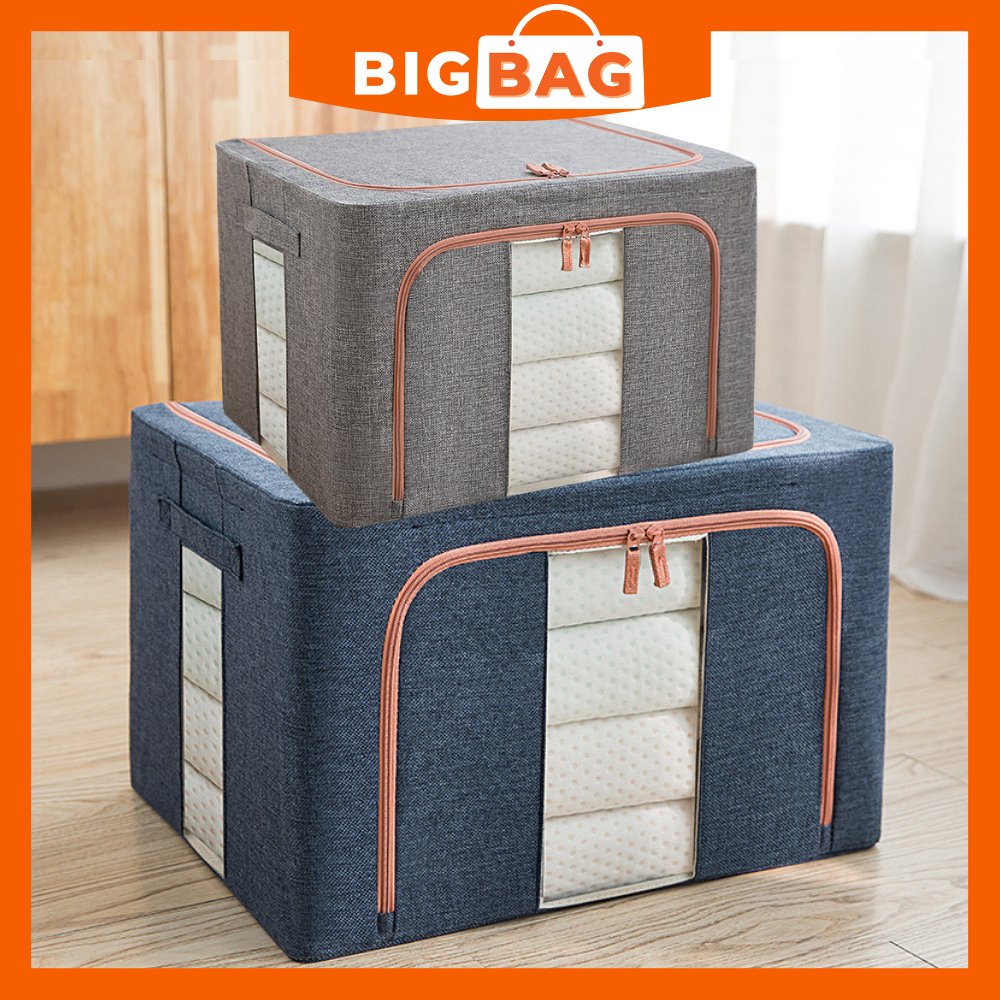 Foldable Clothes Storage Box Steel Frame Clothes Organizer Box