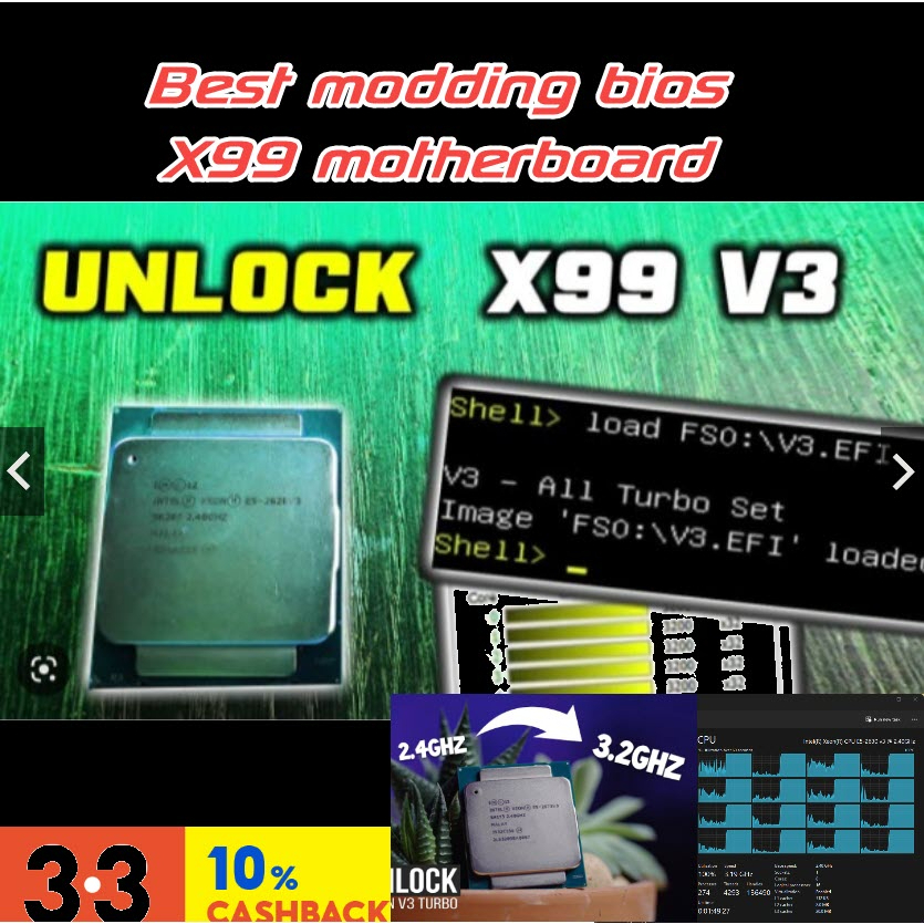 Unlock Bios x99 motherboard turbo unlock all core mod bios Shopee
